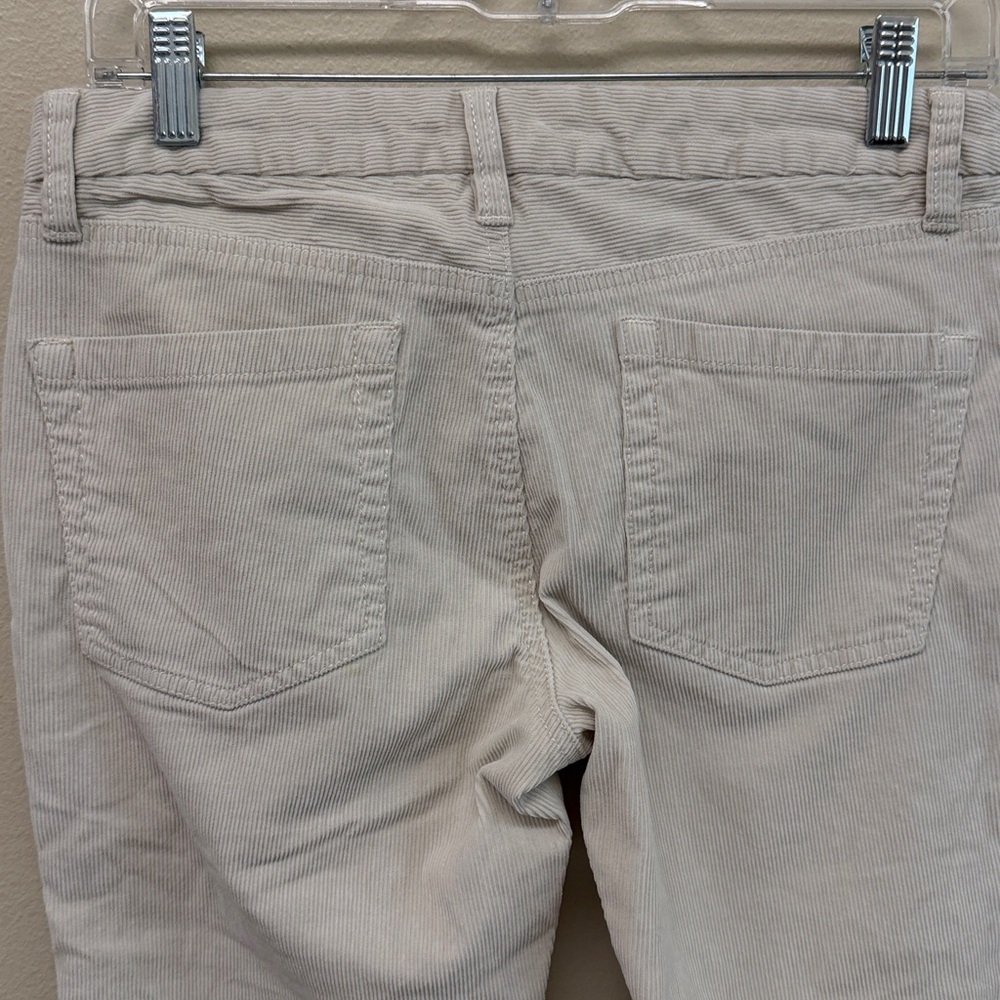 Garnet Hill Cream Corduroy Low Rise Straight Leg Pants Sz4 - Picture 4 of 5